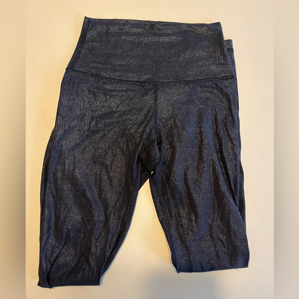 lululemon RIBBED BLACK SHINE Leggings